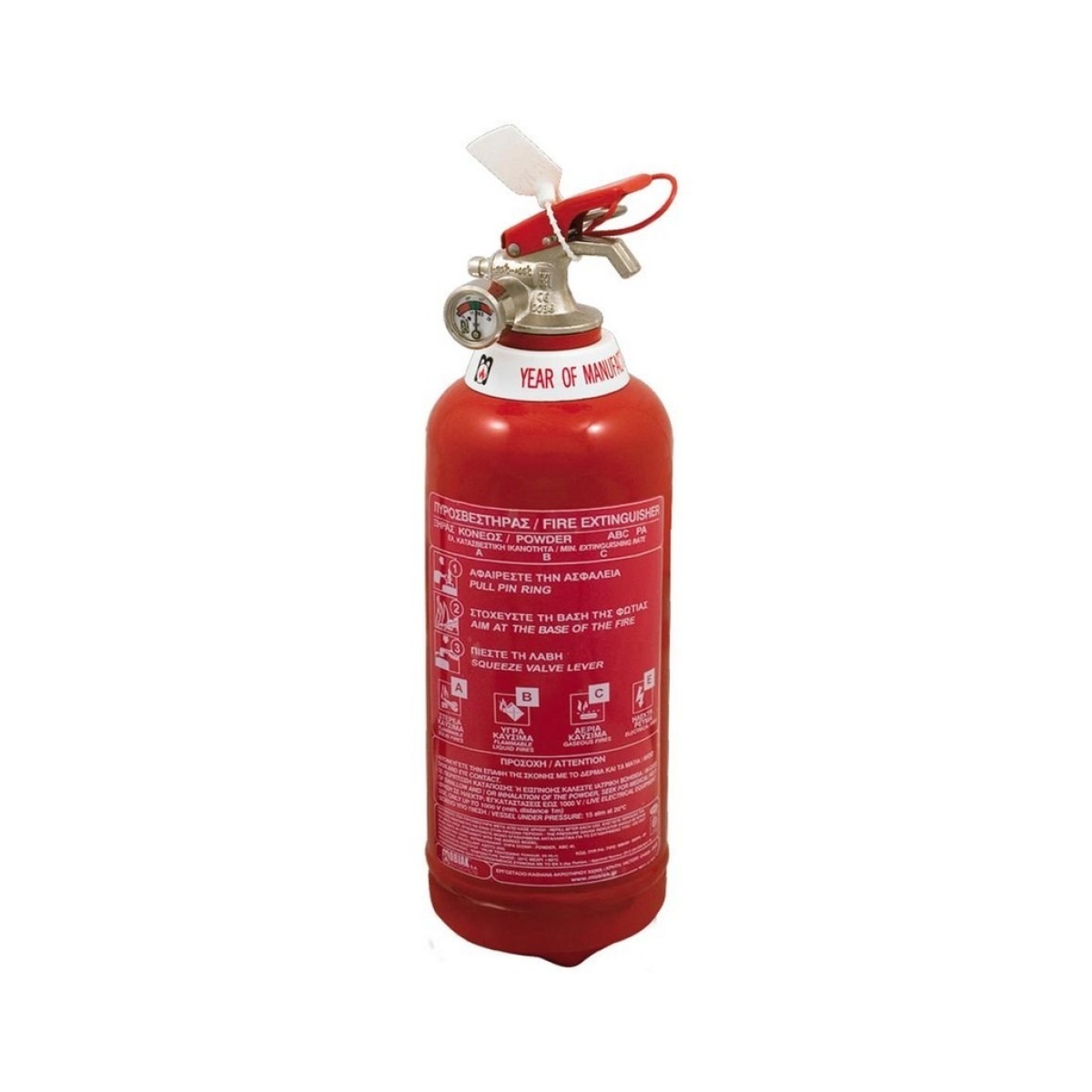 Πυροσβεστήρας 1Kg Ξηράς Σκόνης ABC85