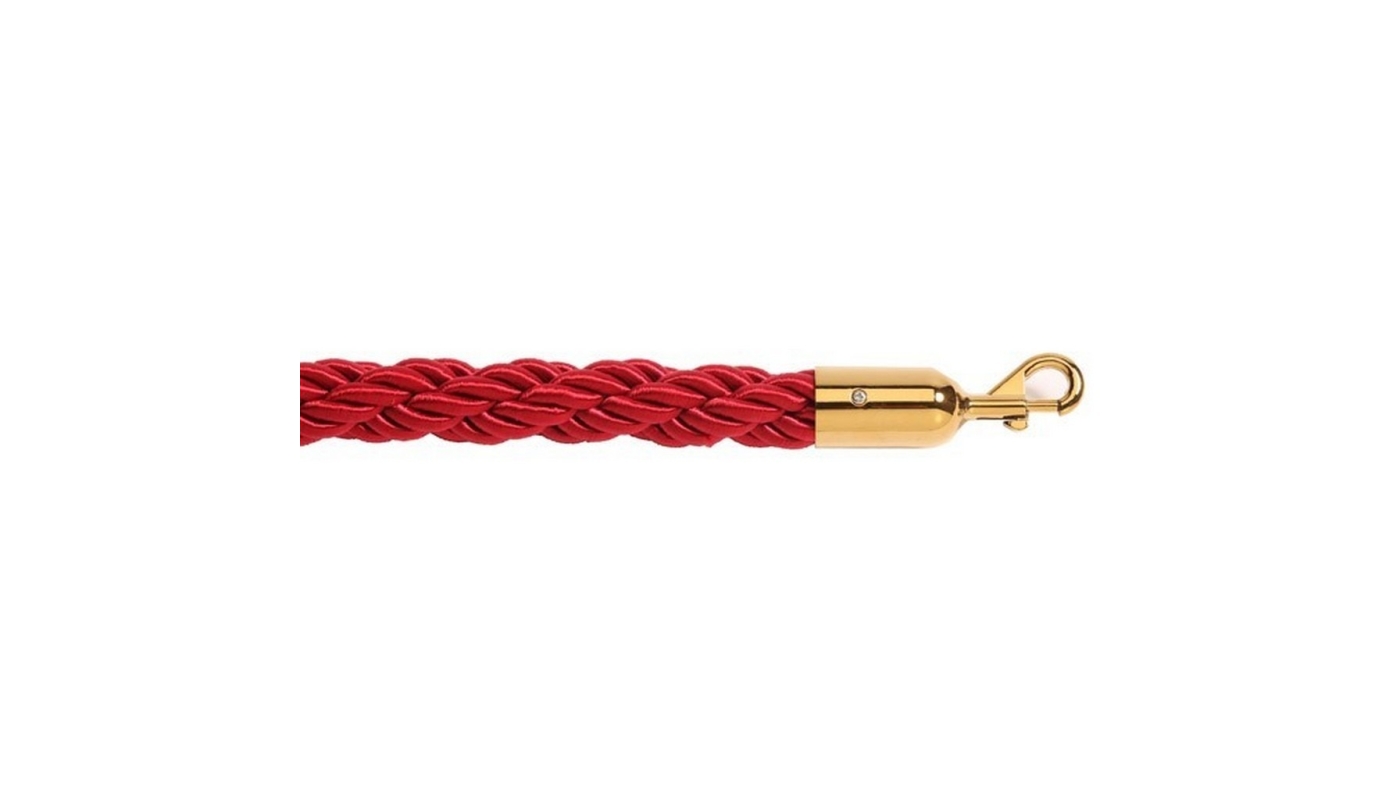 Σχοινί πλεγμένο nylon μήκους 150cm κόκκινου χρώματος με χρυσαφί